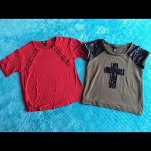 Two Rue21 T-shirts